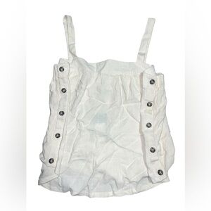 ✅Universal Thread Women’s Linen Blend Square Neck Button Side Tank XL